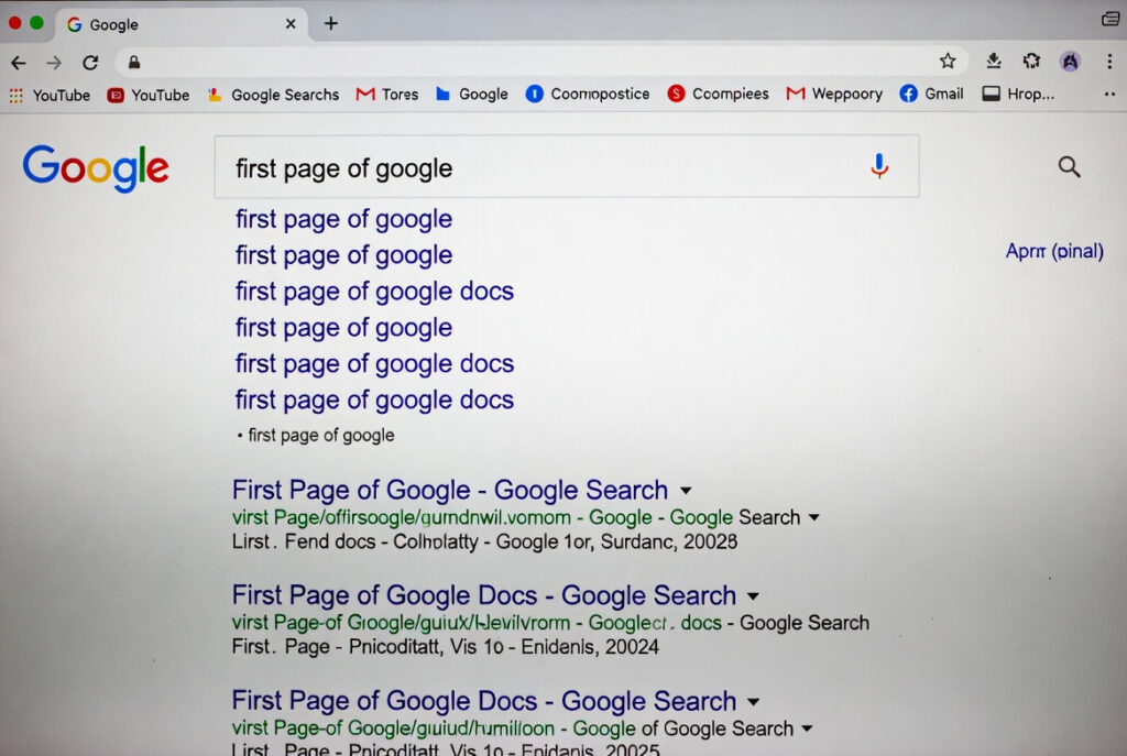 First Page of Google